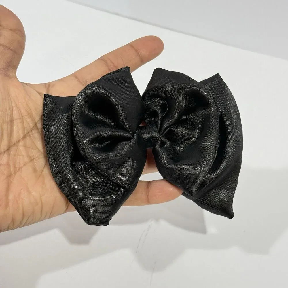 New Coquette black hair Satin bow for women and girls
